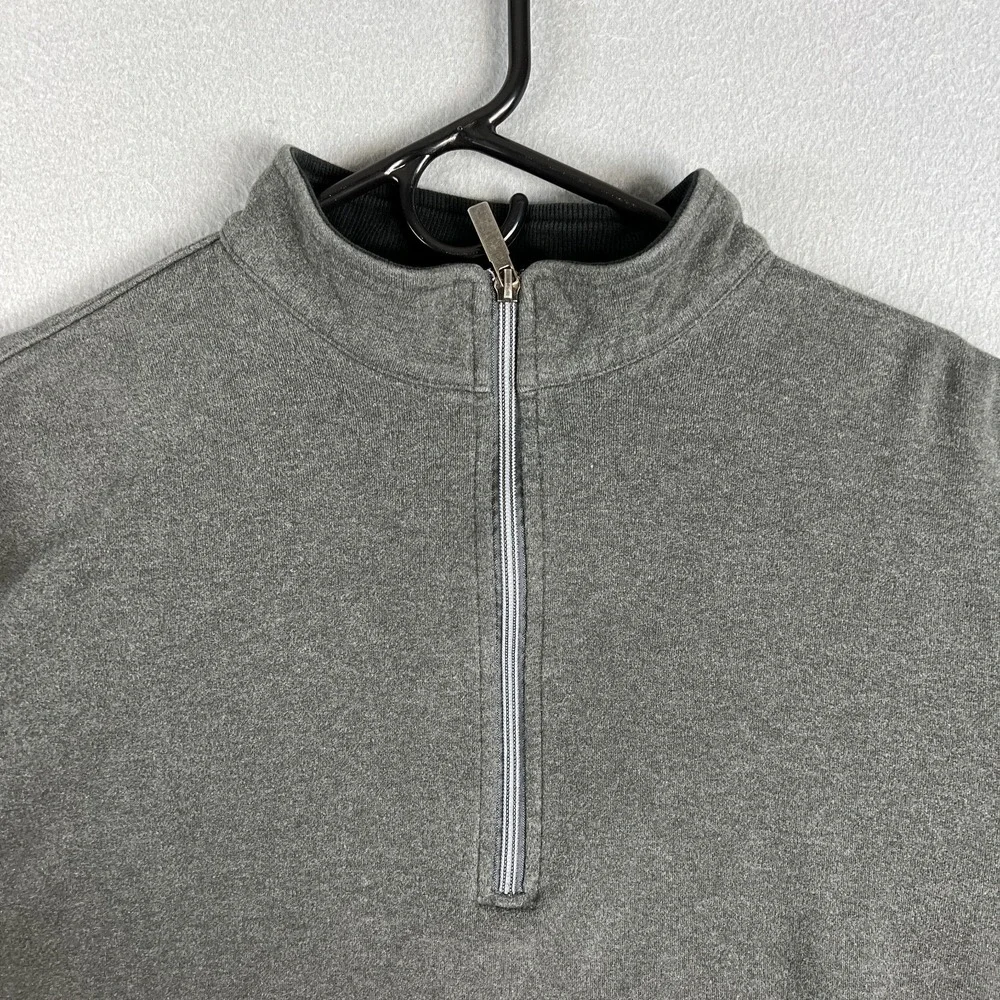 Straight Down Golf 1/4 Zip Mens L LochenHeath Embroidery Michigan Gray Pullover